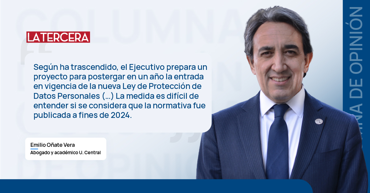 Columna de opinión de Emilio Oñate en La Tercera